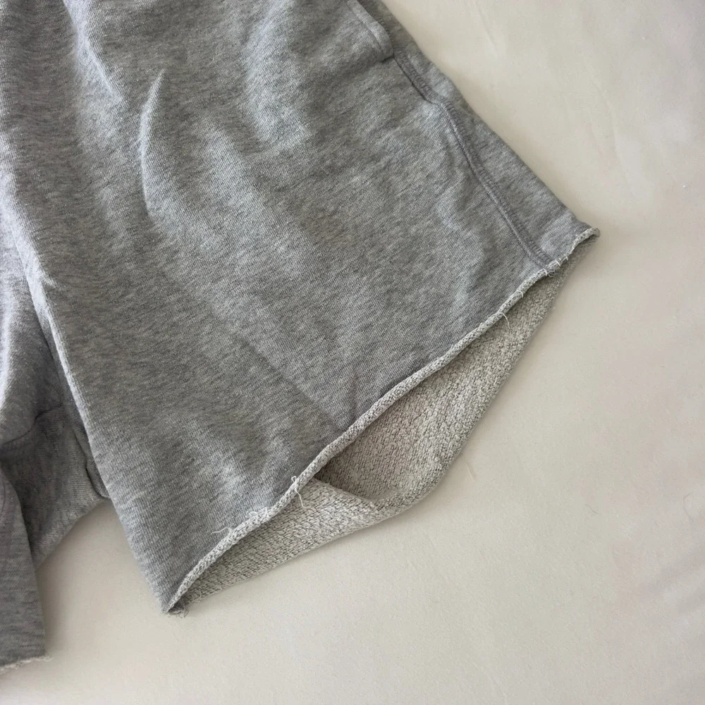 Richer‎ Poorer Mens Heather Grey French Terry Sweat Shorts Raw Hem Small